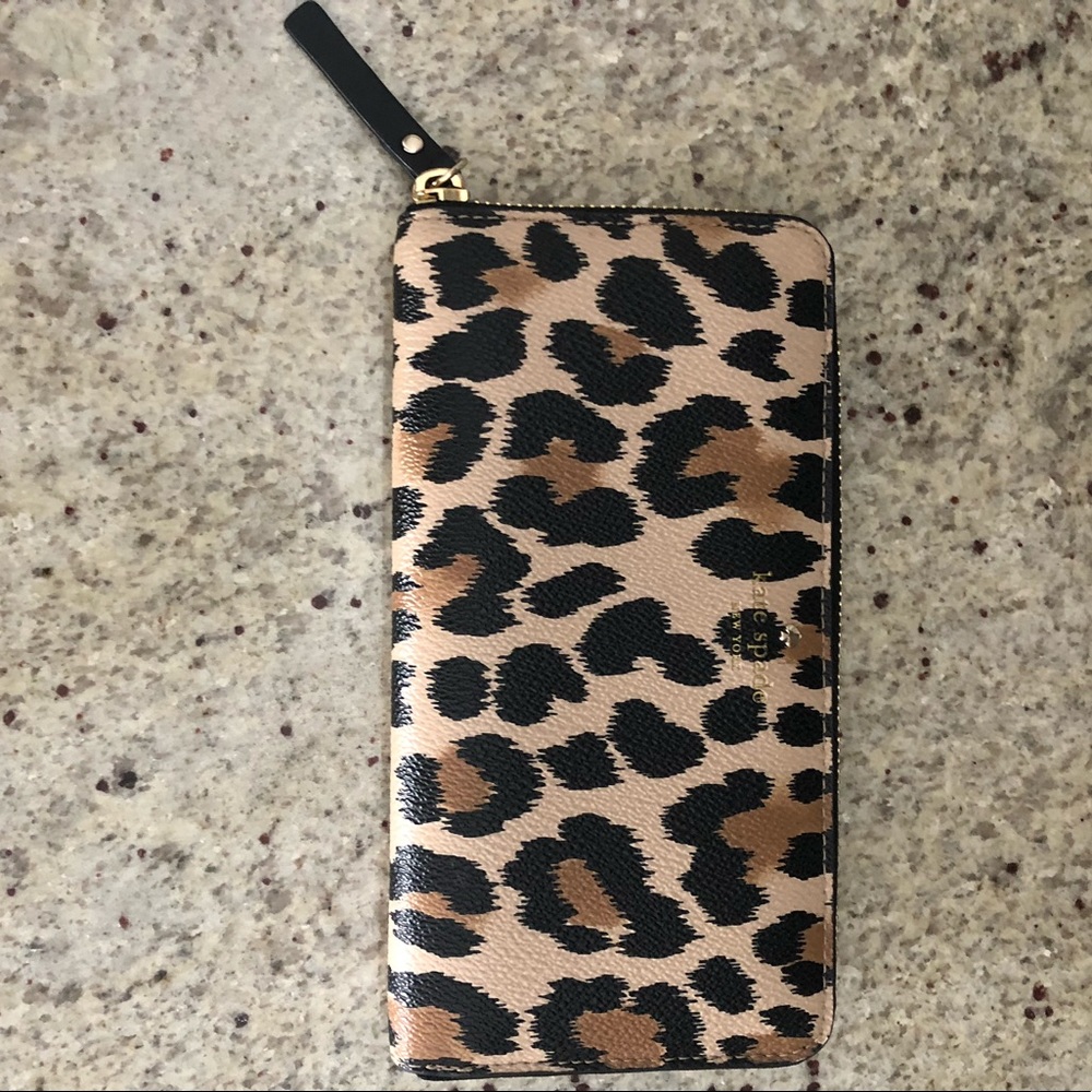 Kate Spade Leopard Wallet with Removable Insert
